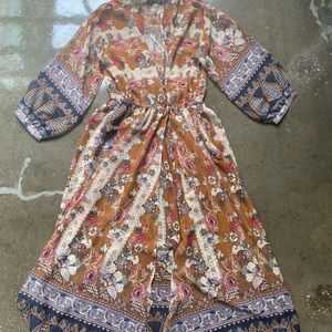 Boho printed duster